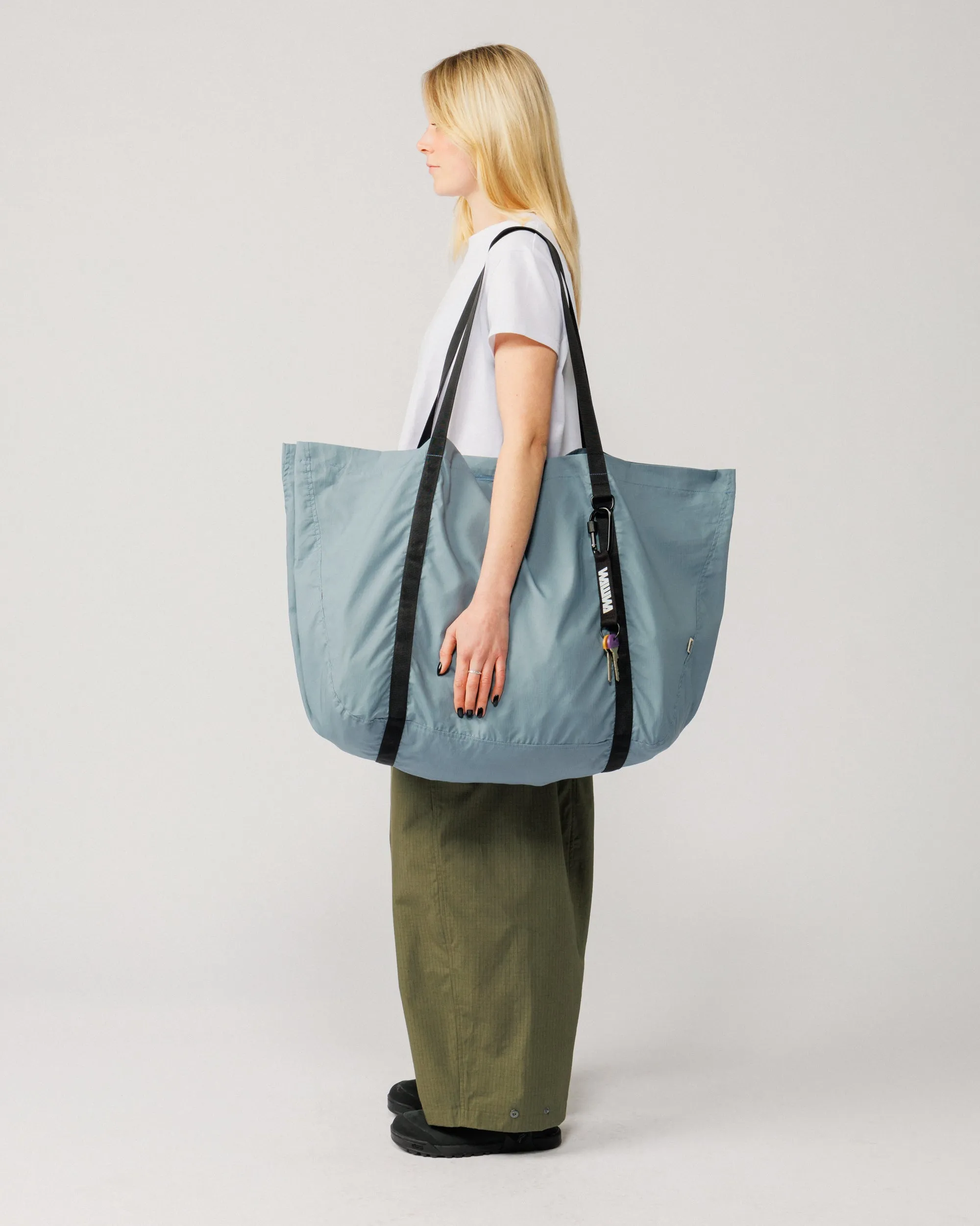 Oversized Packable Tote - Dusty Blue sold by Wawwa product image thumbnail 5