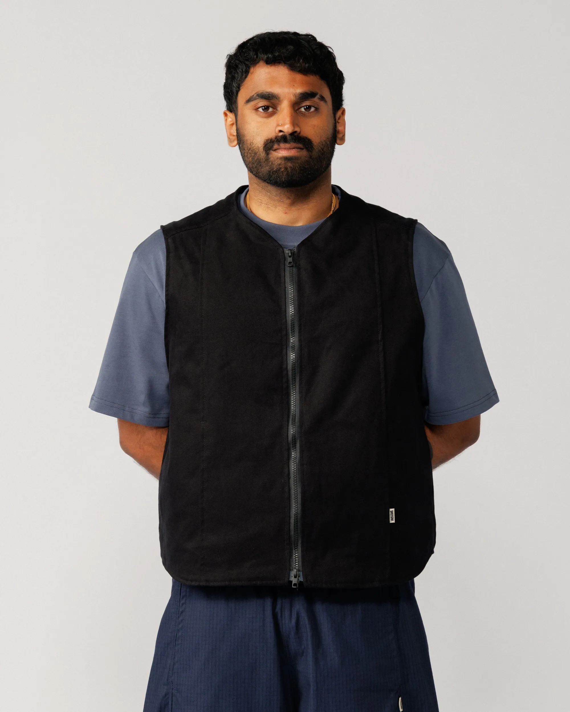 Multi-Pocket Mill Vest - Black sold by Wawwa