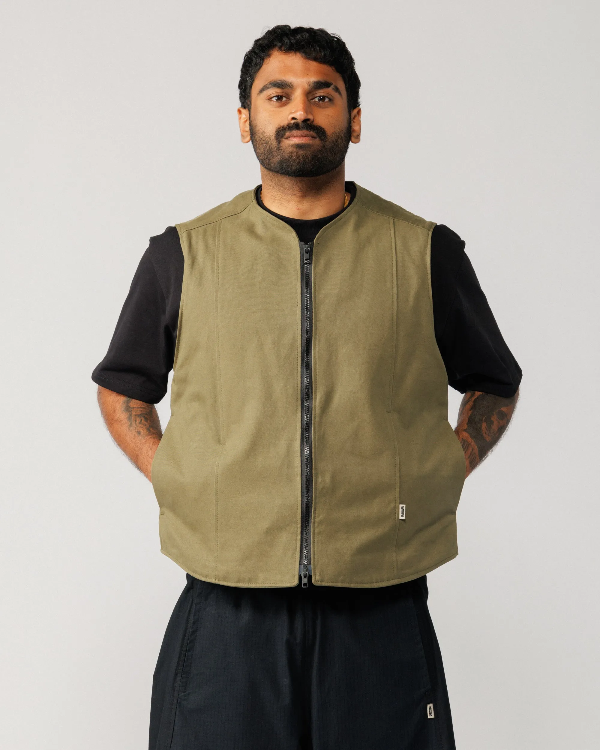 Multi-Pocket Mill Vest - Khaki Green sold by Wawwa product image thumbnail 2