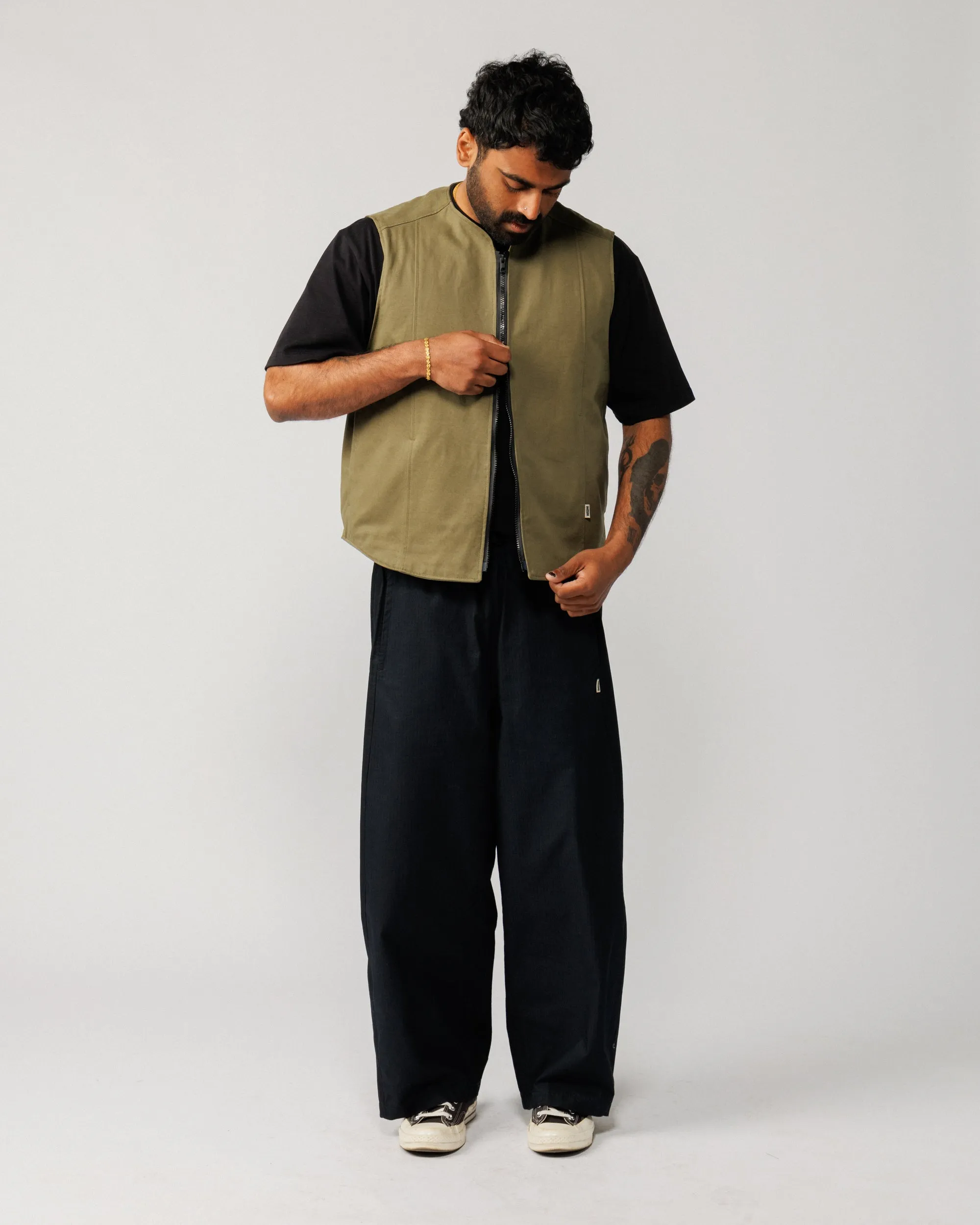 Multi-Pocket Mill Vest - Khaki Green sold by Wawwa product image thumbnail 4