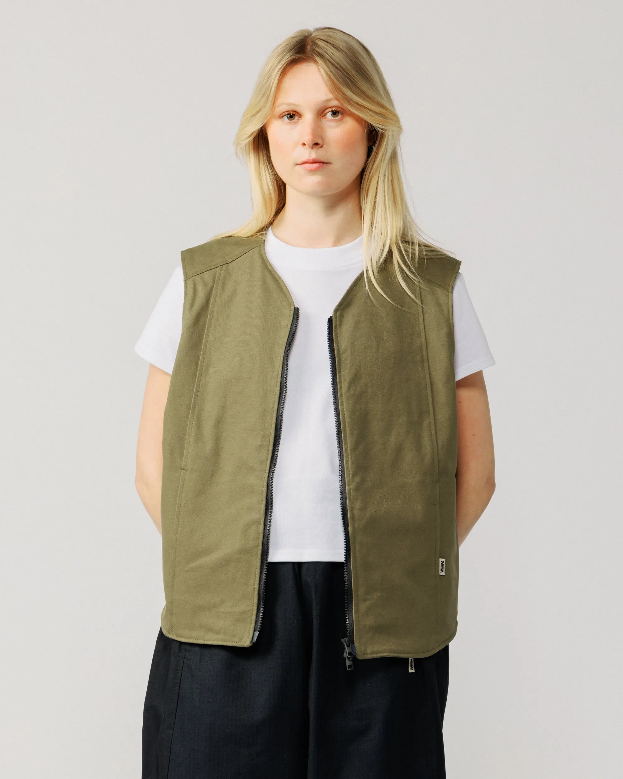 Multi-Pocket Mill Vest - Khaki Green sold by Wawwa product image thumbnail 3