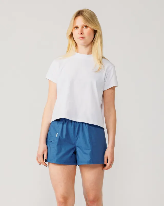 Ripstop Cropped Hiking Shorts - Sky Blue made by Wawwa