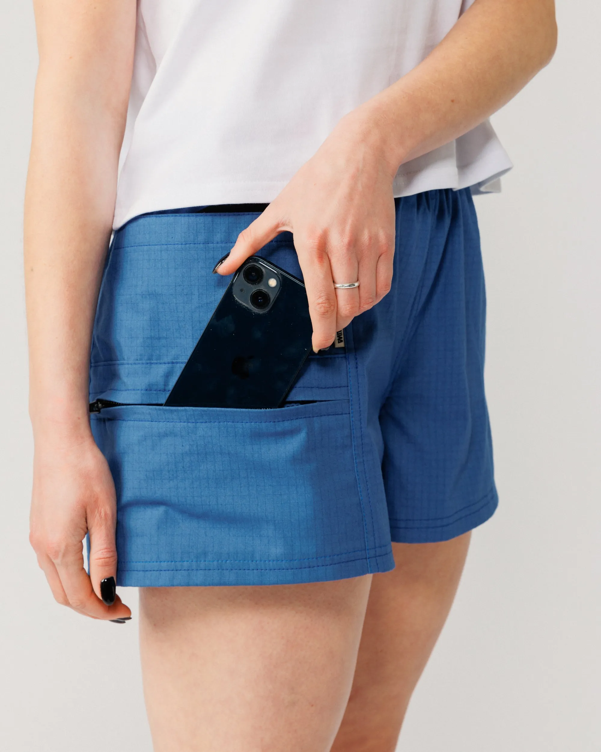 Ripstop Cropped Hiking Shorts - Sky Blue sold by Wawwa product image thumbnail 3