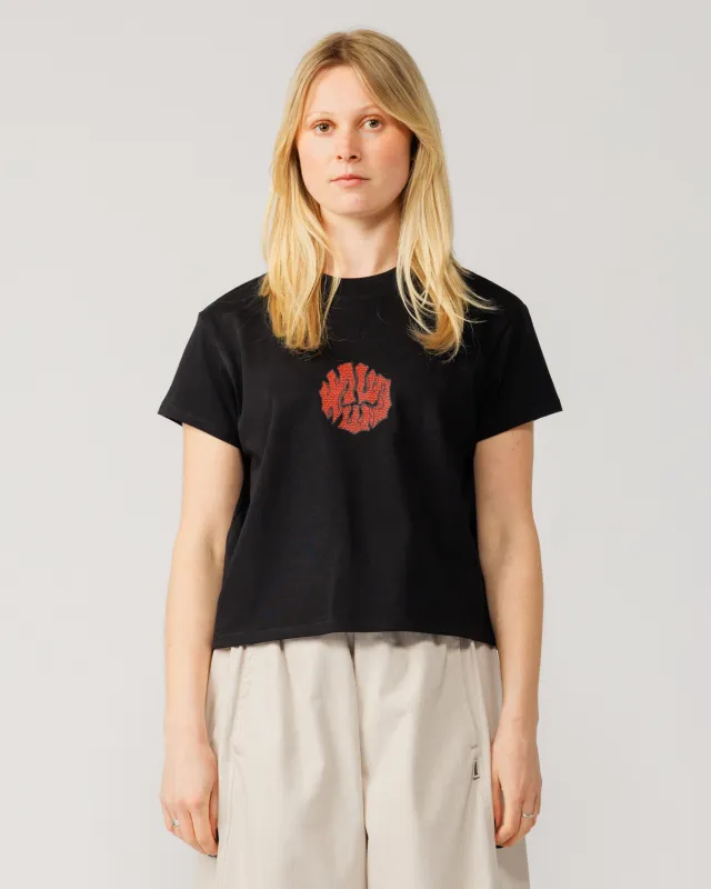 Grounded Logo Cropped T-Shirt - Black made by Wawwa