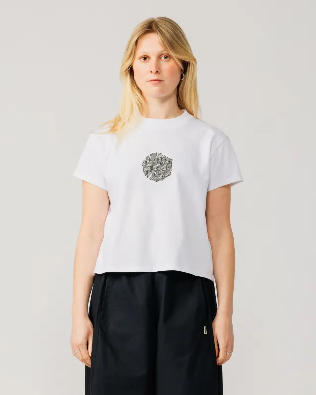 Grounded Logo Cropped T-Shirt - White made by Wawwa