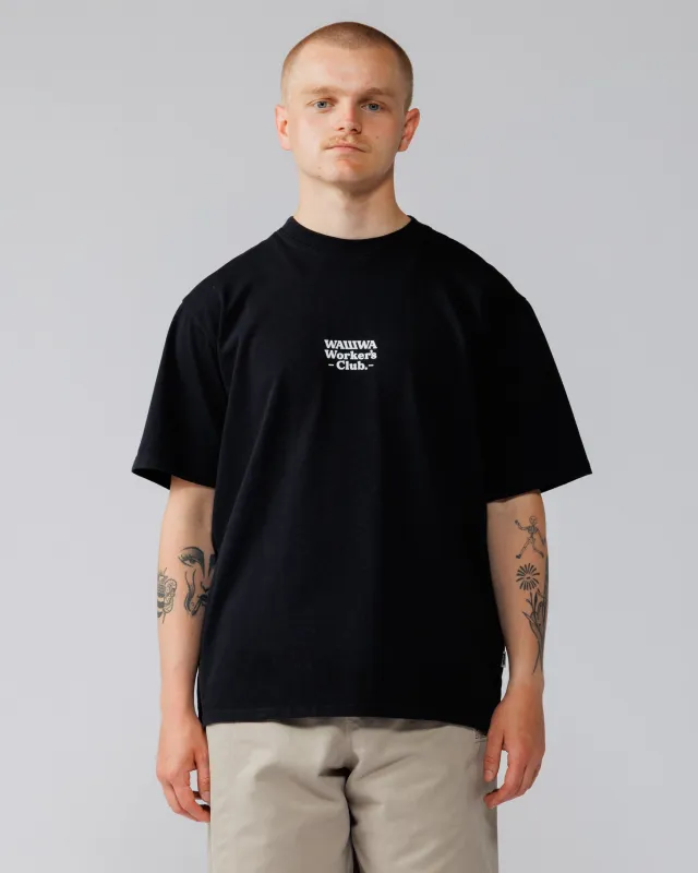 Workers Logo Stride T-Shirt - Black made by Wawwa