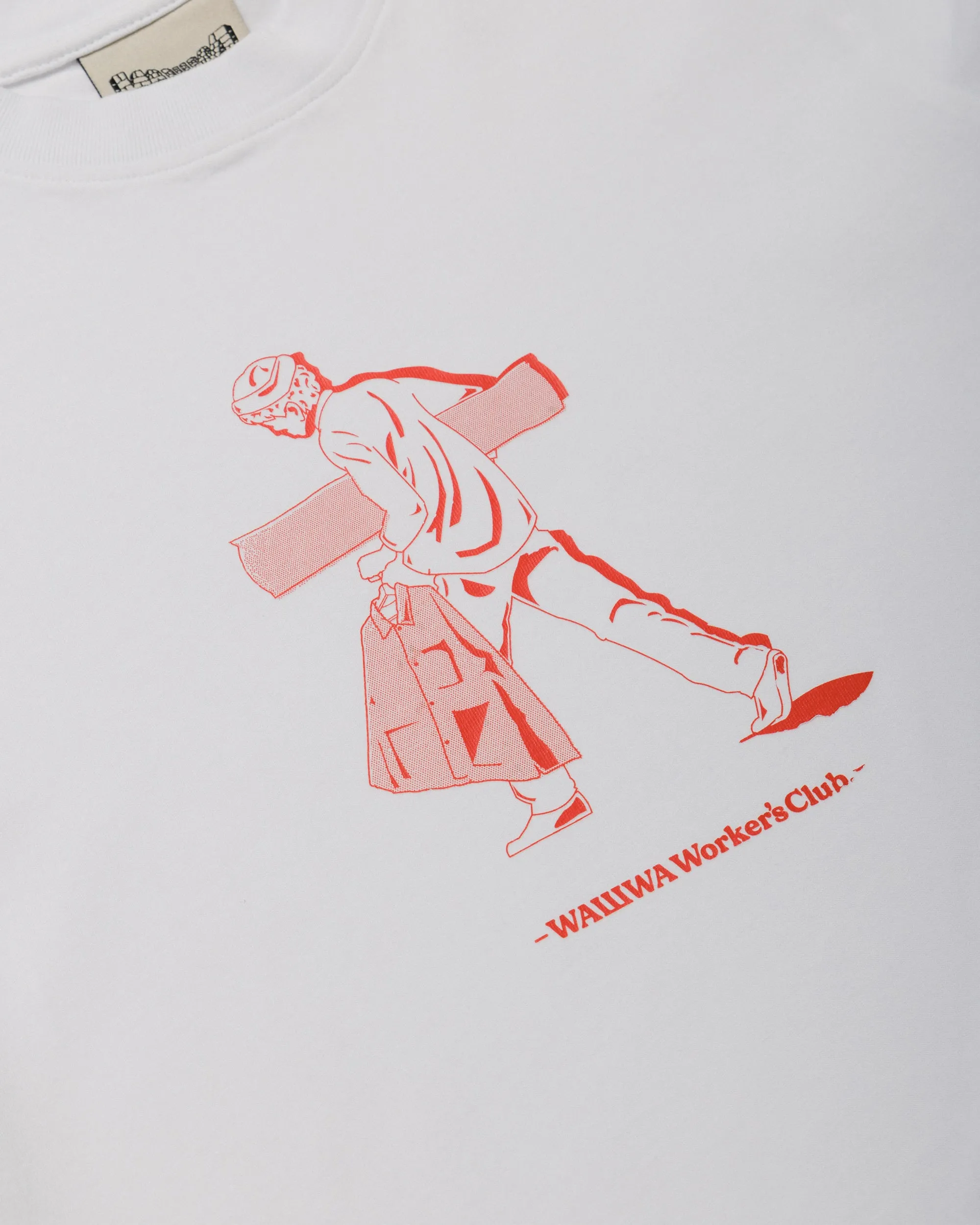 Cropped Workers Stride T-Shirt - White sold by Wawwa product image thumbnail 4