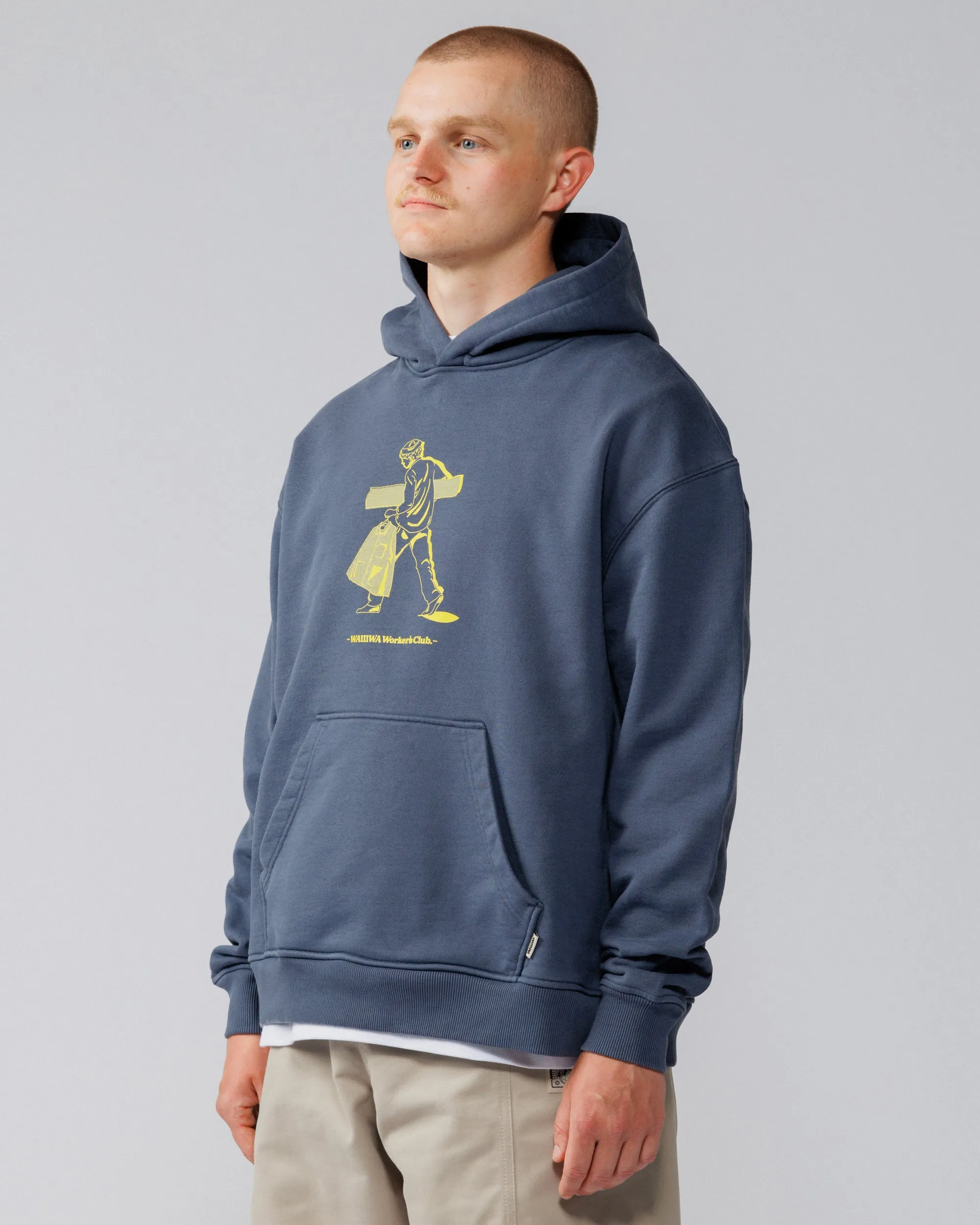 Studio Graphic Hoody - Washed Blue sold by Wawwa product image thumbnail 2