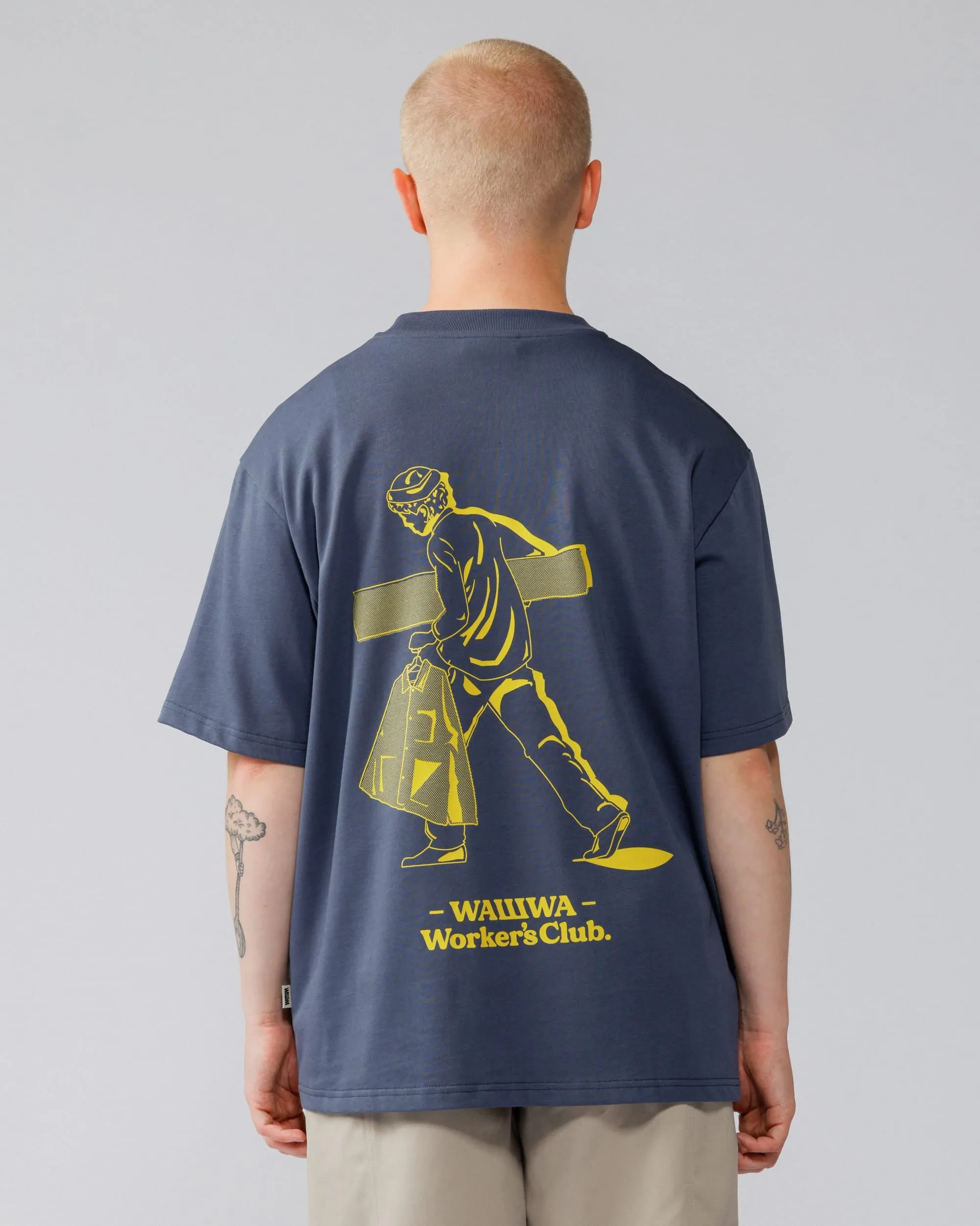 Workers Logo Stride T-Shirt - Washed Blue sold by Wawwa product image thumbnail 2