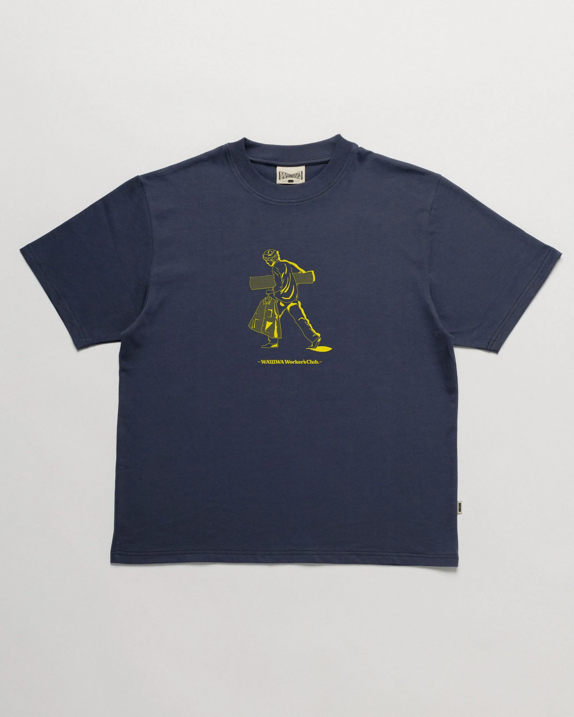 Workers Stride T-Shirt - Washed Blue sold by Wawwa