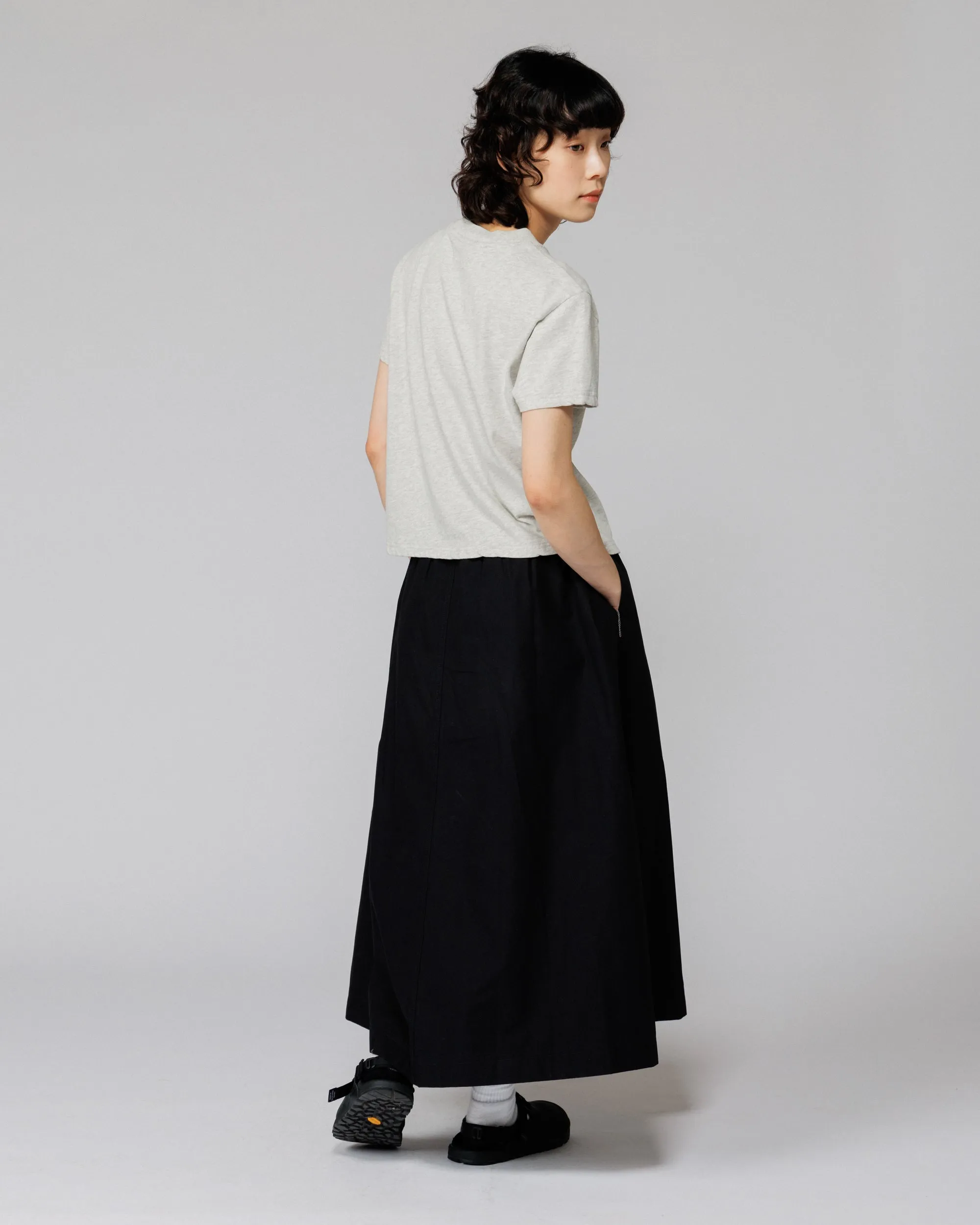 Mid-Weight Cropped Organic T-Shirt - Grey Marl sold by Wawwa product image thumbnail 4