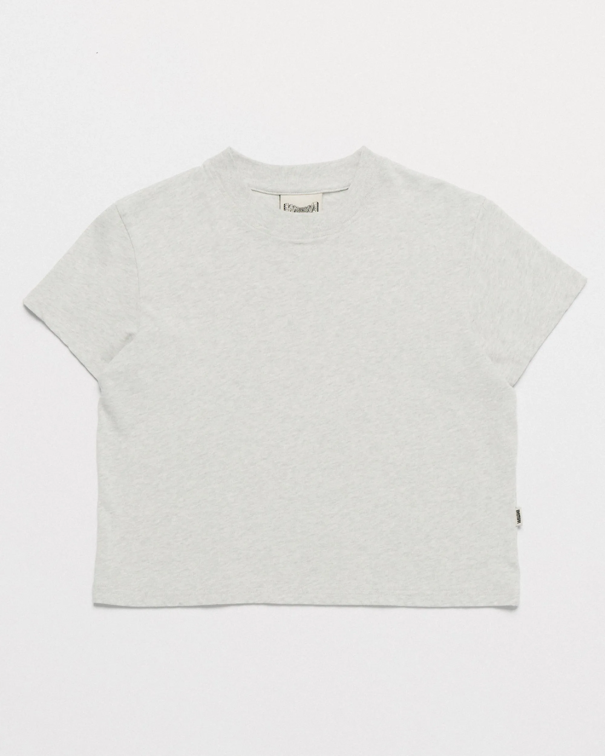 Mid-Weight Cropped Organic T-Shirt - Grey Marl sold by Wawwa product image thumbnail 5