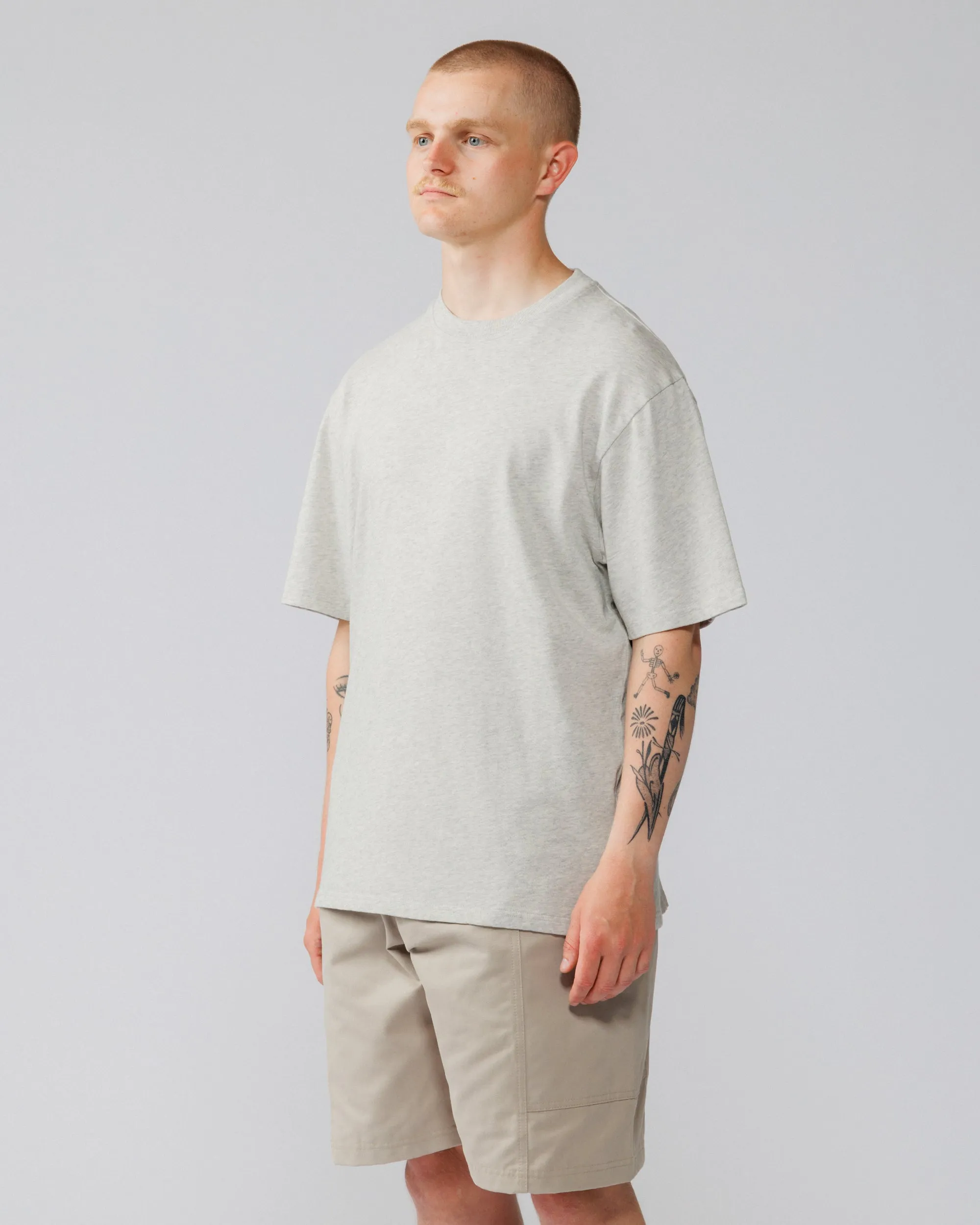 Mid-Weight Organic T-Shirt - Grey Marl sold by Wawwa product image thumbnail 2