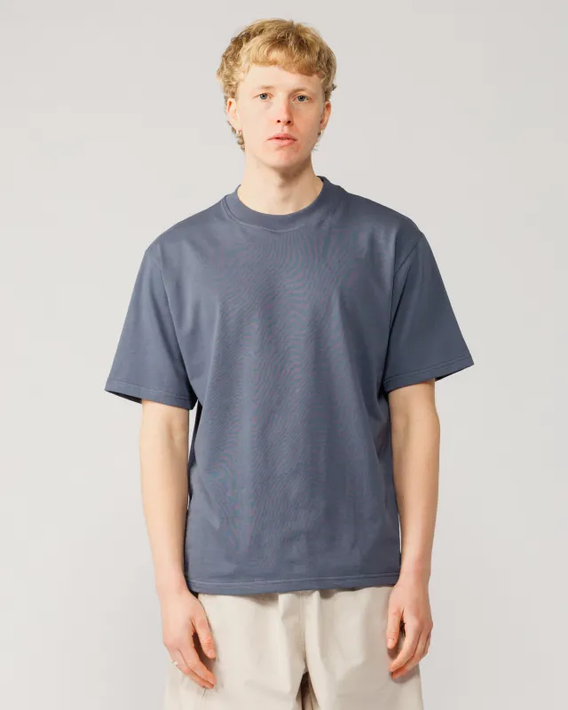 Mid-Weight Organic T-Shirt - Washed Blue made by Wawwa