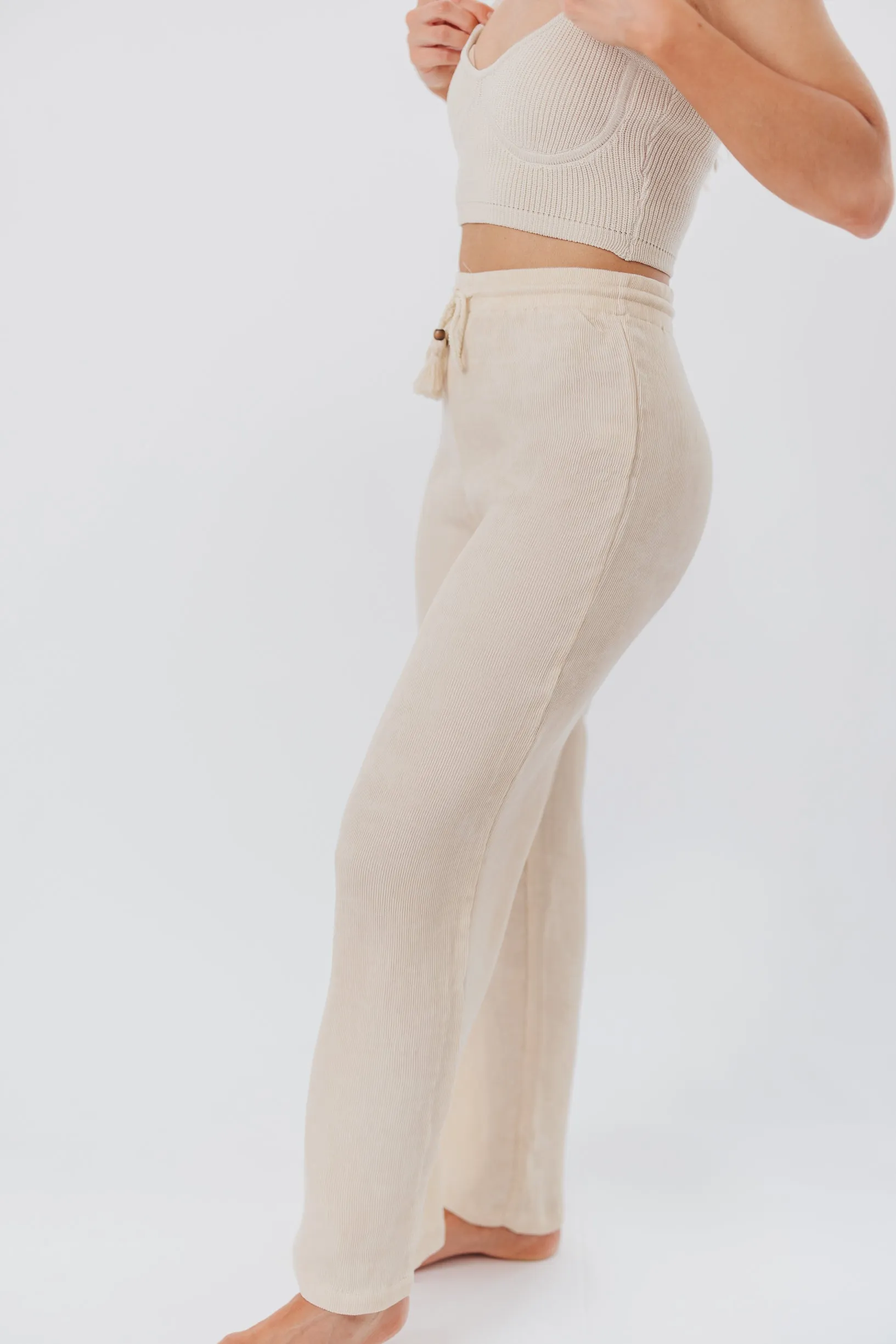 Stacy Knit Pants in Natural sold by Worth Collective product image thumbnail 3