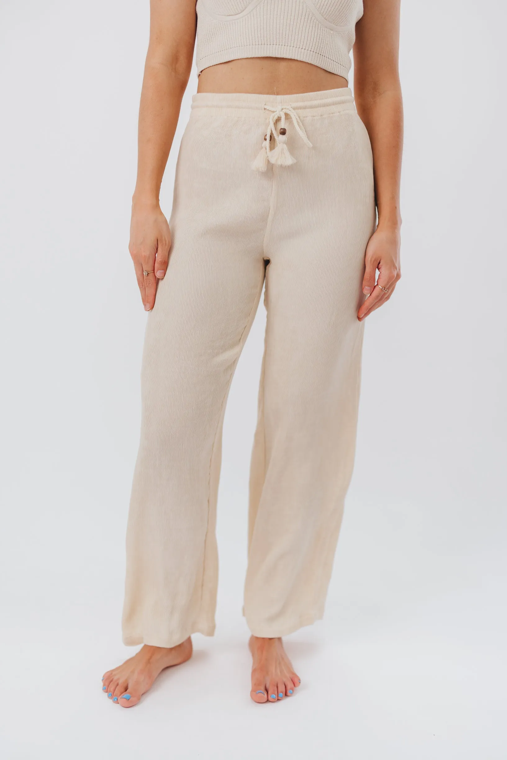 Stacy Knit Pants in Natural sold by Worth Collective