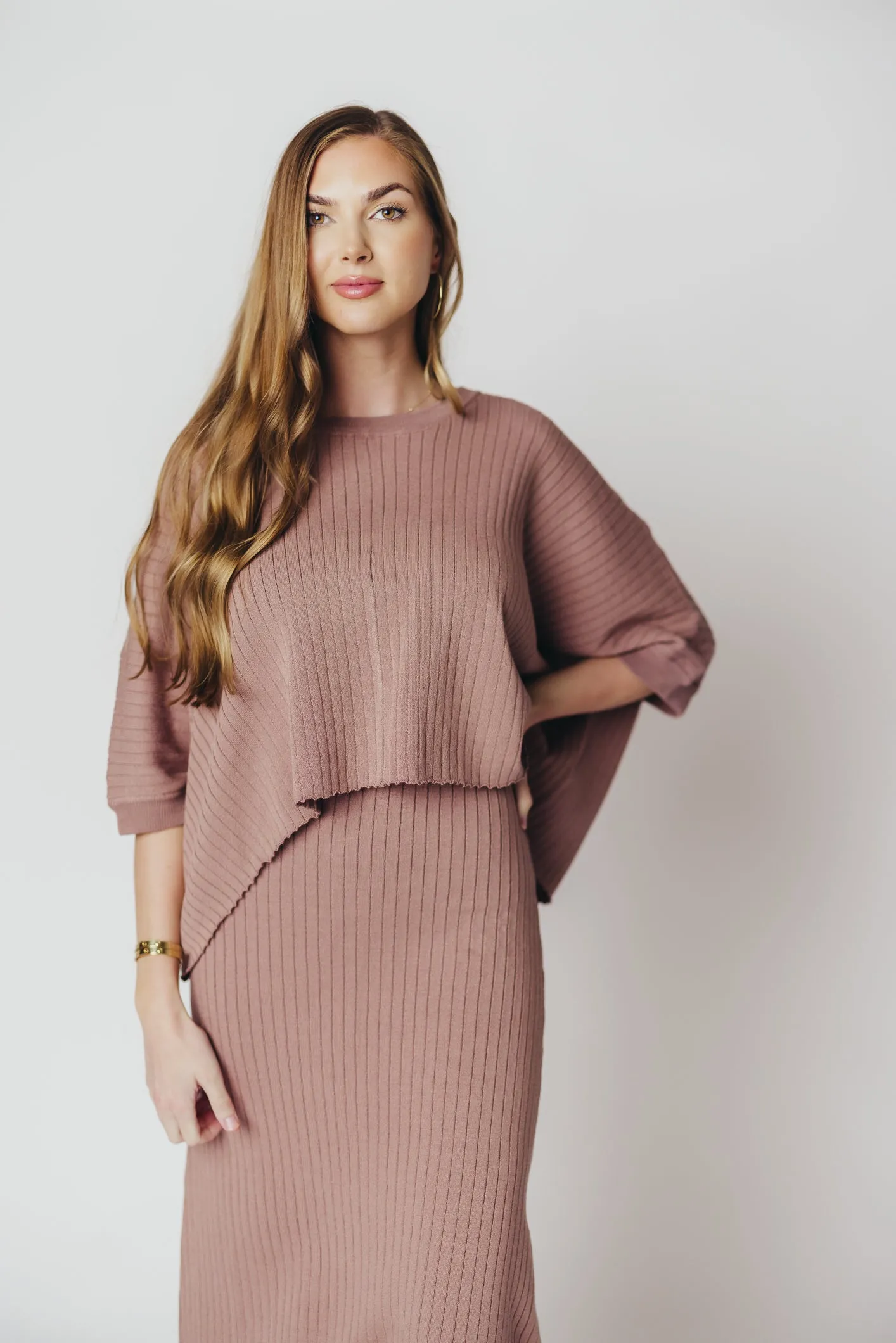 Off the Grid Tee in Mocha sold by Worth Collective