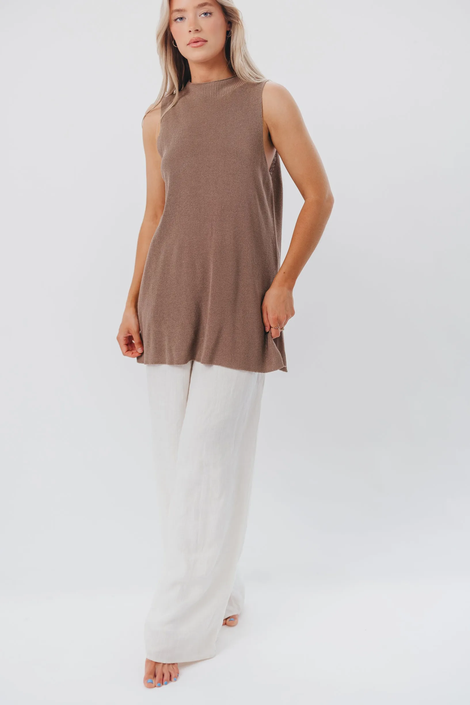 Nora Knit Tank in Taupe sold by Worth Collective product image thumbnail 5