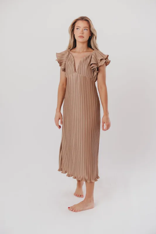 Lucky Charm Midi Dress in Mocha - Bump Friendly & Inclusive Sizing (S-3XL) sold by Worth Collective