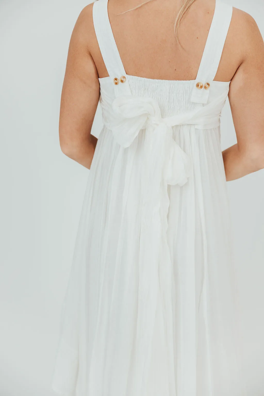 Ariella Sleeveless Midi Dress in Off-White sold by Worth Collective product image thumbnail 5