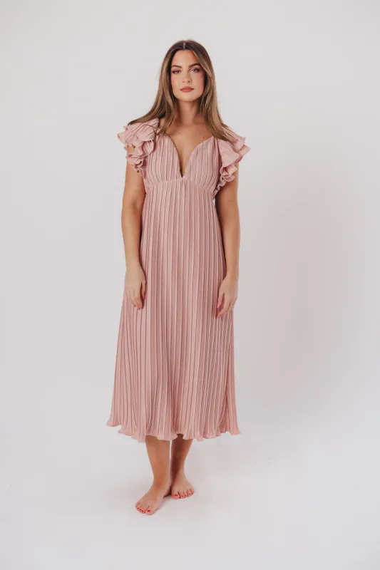 Lucky Charm Midi Dress in Tea Rose - Bump Friendly & Inclusive Sizing (S-3XL) sold by Worth Collective