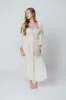 Juliet Midi Dress in Cream - Inclusive Sizing (S-3XL) sold by Worth Collective