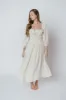 Juliet Midi Dress in Cream - Inclusive Sizing (S-3XL) sold by Worth Collective