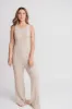 Easy Summer Days Knit Jumpsuit in Natural - Bump Friendly sold by Worth Collective
