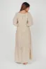 Cara 100% Cotton Maxi Dress in Blue/Brown Floral sold by Worth Collective