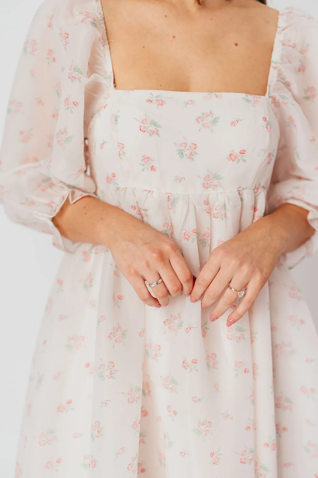 *New* Mona Maxi Dress with Smocking in Blush Floral - Bump Friendly & Inclusive Sizing (S-3XL) sold by Worth Collective product image thumbnail 5