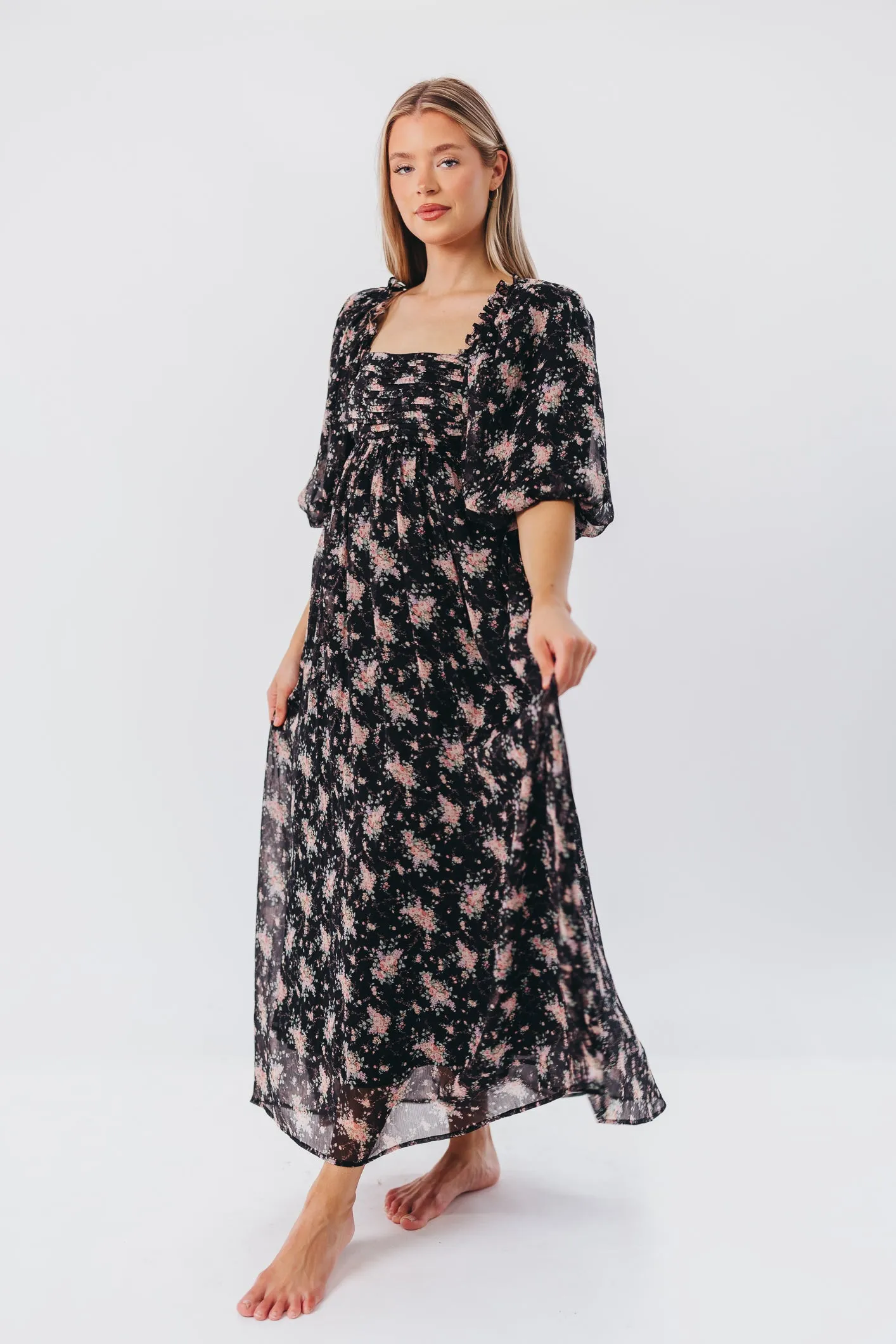 Melody Maxi Dress in Black - Bump Friendly & Inclusive Sizing (S-3XL) *Final Sale* sold by Worth Collective product image thumbnail 4