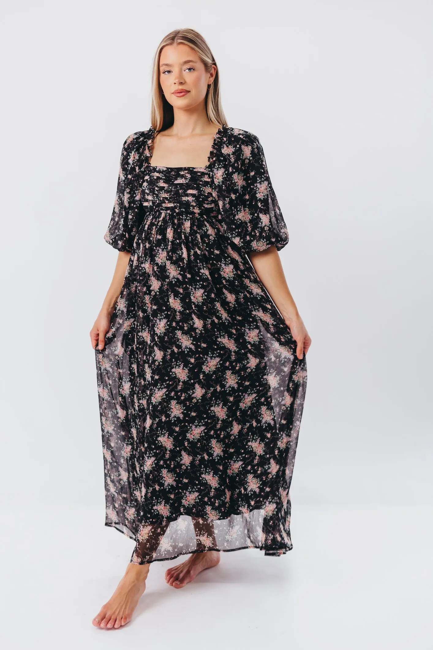 Melody Maxi Dress in Black - Bump Friendly & Inclusive Sizing (S-3XL) *Final Sale* sold by Worth Collective product image thumbnail 5