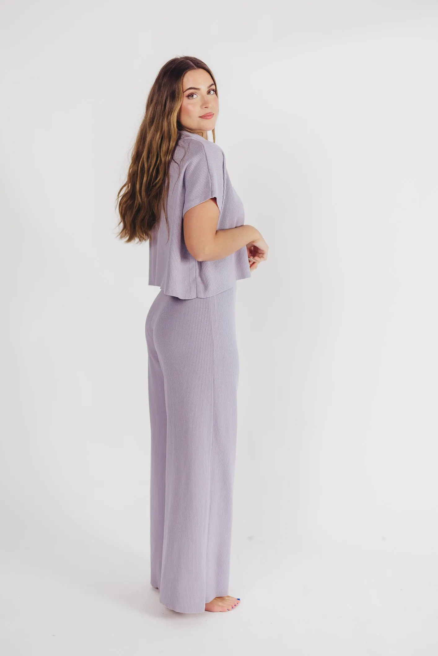 Tripp Knit Top and Pant Set in Blue Grey sold by Worth Collective product image thumbnail 4