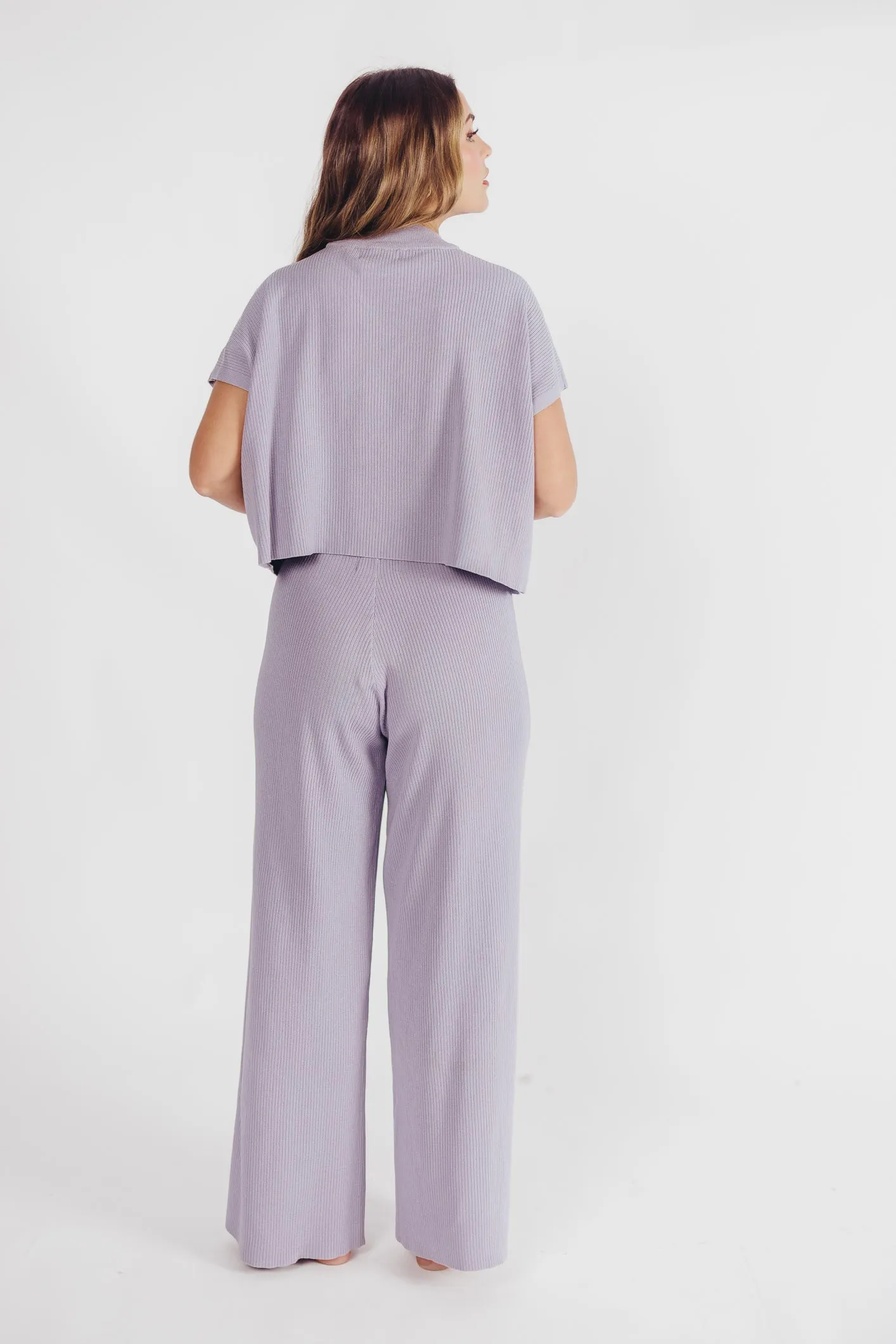 Tripp Knit Top and Pant Set in Blue Grey sold by Worth Collective product image thumbnail 5