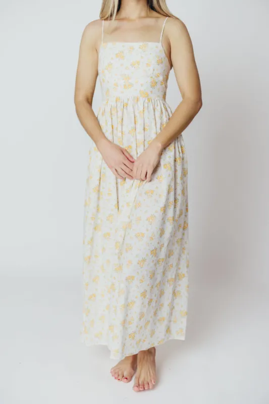 Diane Maxi Dress in White Marigold sold by Worth Collective