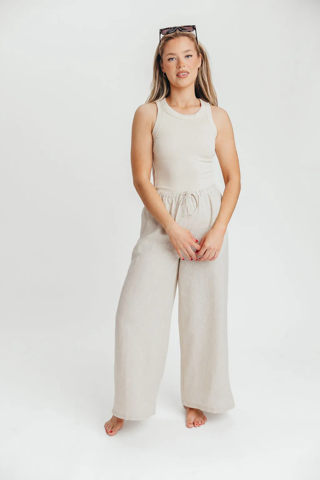 Claire Ribbed Scoop Neck Tank in Ecru sold by Worth Collective product image thumbnail 2