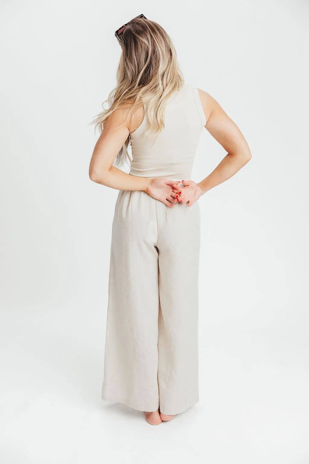 Claire Ribbed Scoop Neck Tank in Ecru sold by Worth Collective product image thumbnail 5