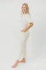 Heidi Scuba Modal Zip-Up Jumpsuit in Eggshell - Nursing Friendly sold by Worth Collective