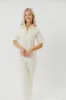 Heidi Scuba Modal Zip-Up Jumpsuit in Eggshell - Nursing Friendly sold by Worth Collective