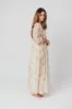 Mona Maxi Dress with Smocking in Cream Floral - Bump Friendly & Inclusive Sizing (S-3XL) sold by Worth Collective