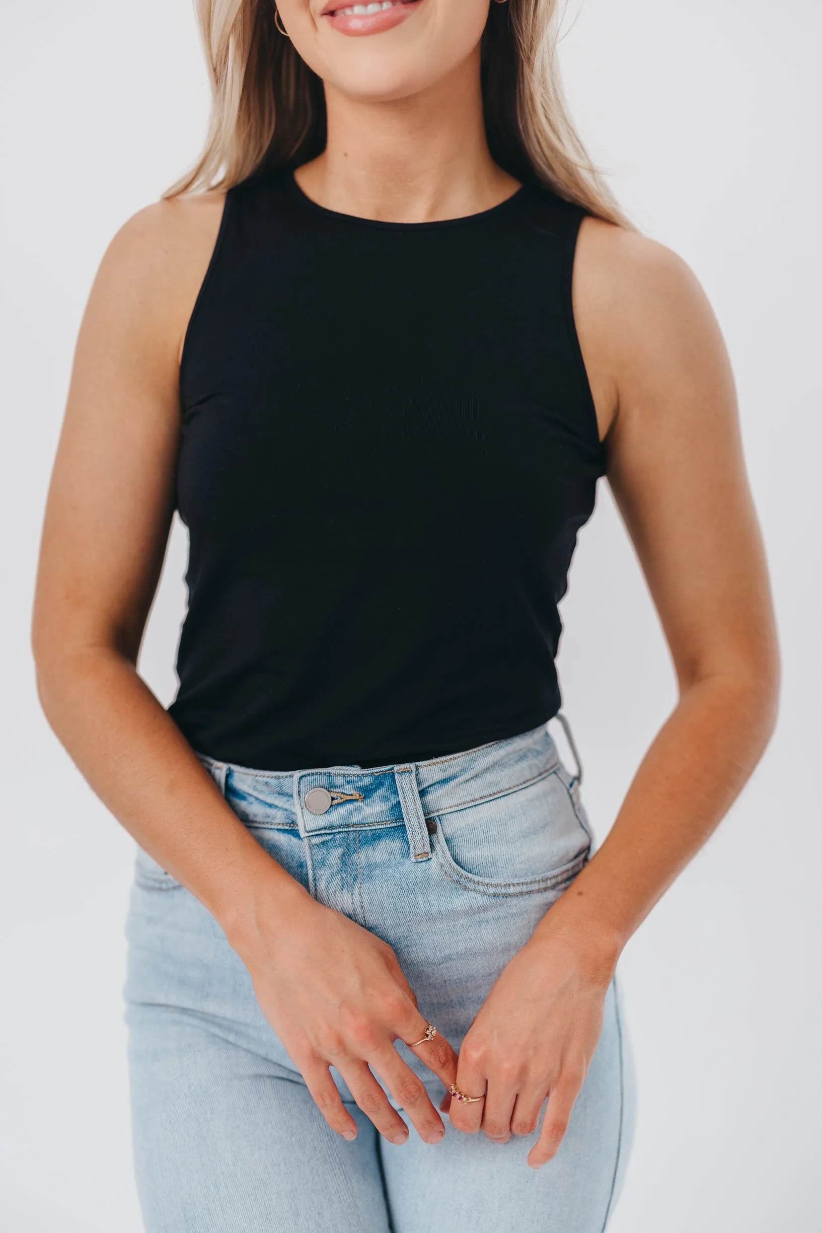 Eliana Tank in Black sold by Worth Collective