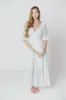 Lana Midi Dress in White - Inclusive Sizing (S-3X) sold by Worth Collective