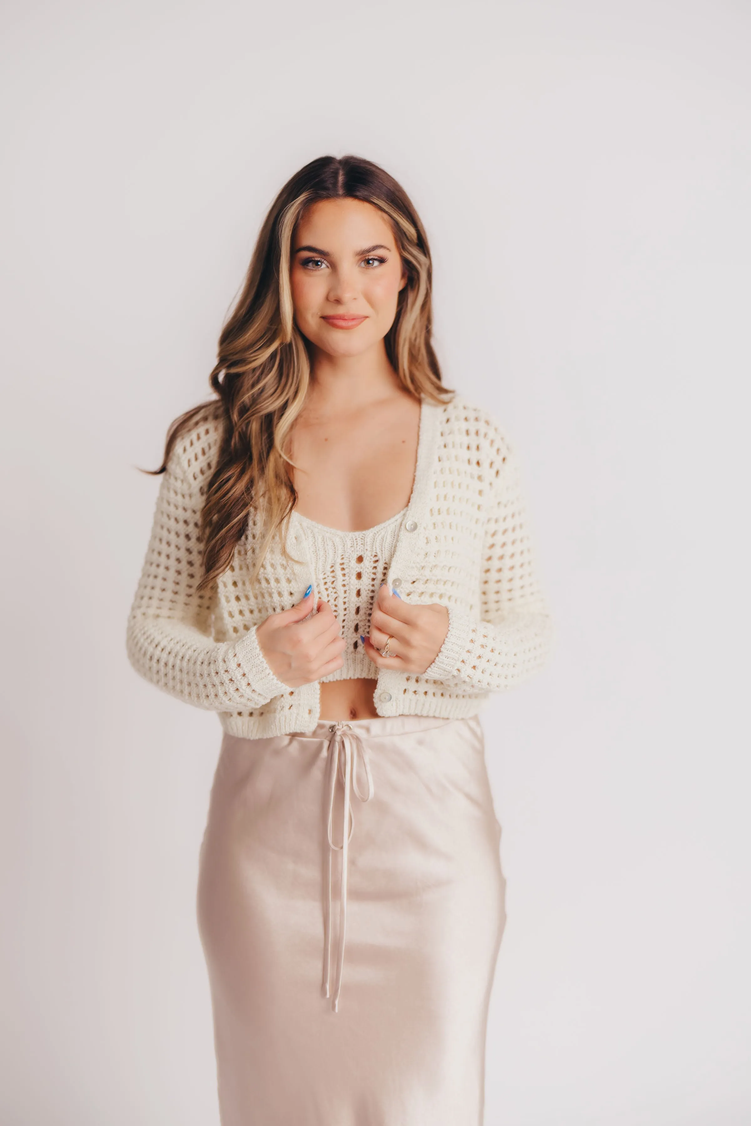 Midge Crochet Cardigan in White sold by Worth Collective product image thumbnail 2