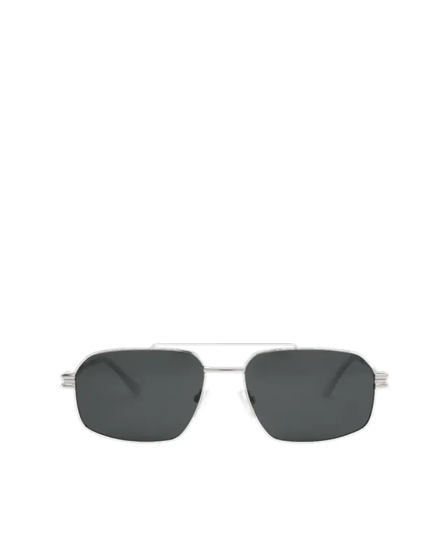 The Heidi Sunglasses in Silver-Light Silver by Banbé sold by Worth Collective