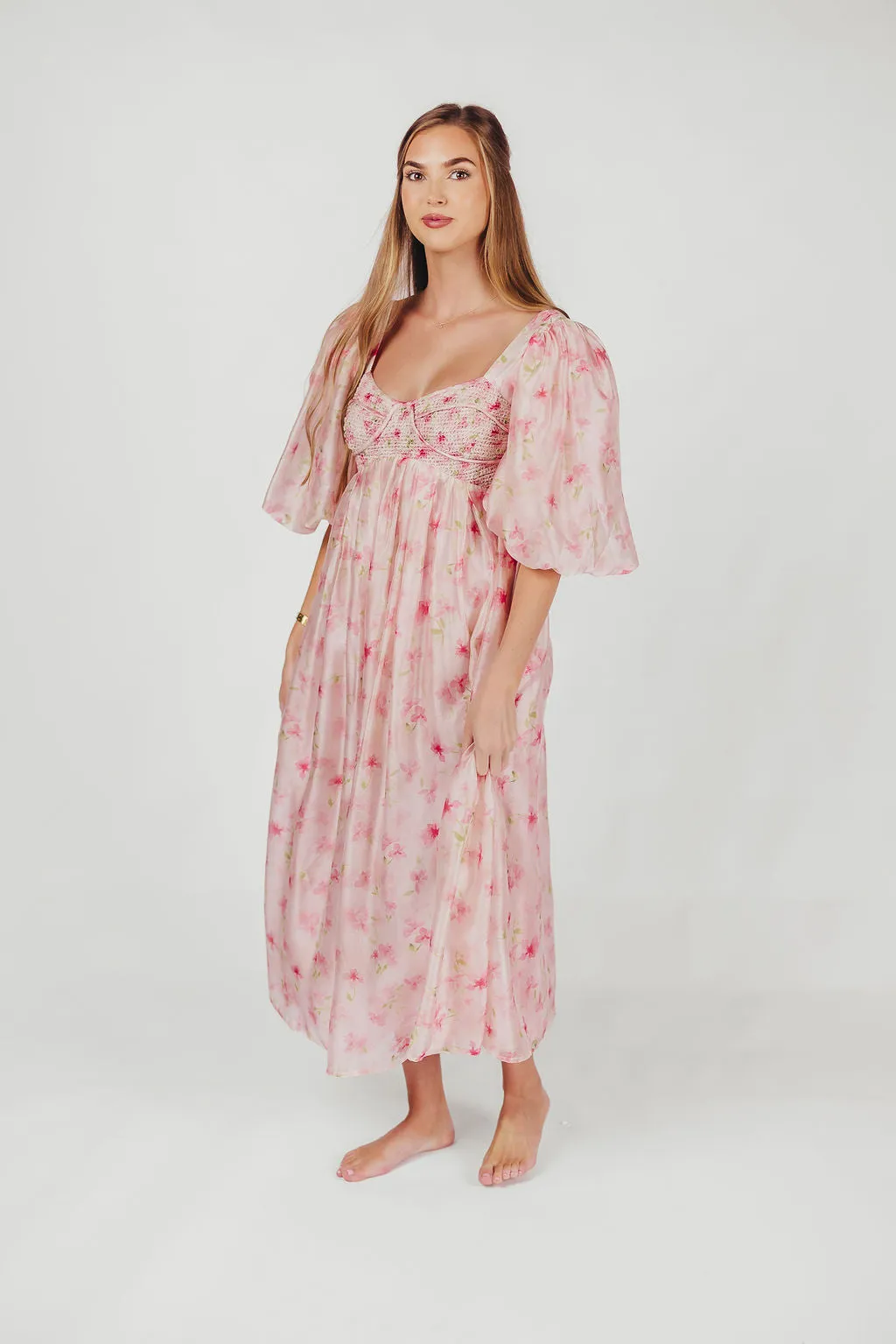 Harlow Maxi Dress in Pink - Bump Friendly & Inclusive Sizing (S-3XL) sold by Worth Collective product image thumbnail 5