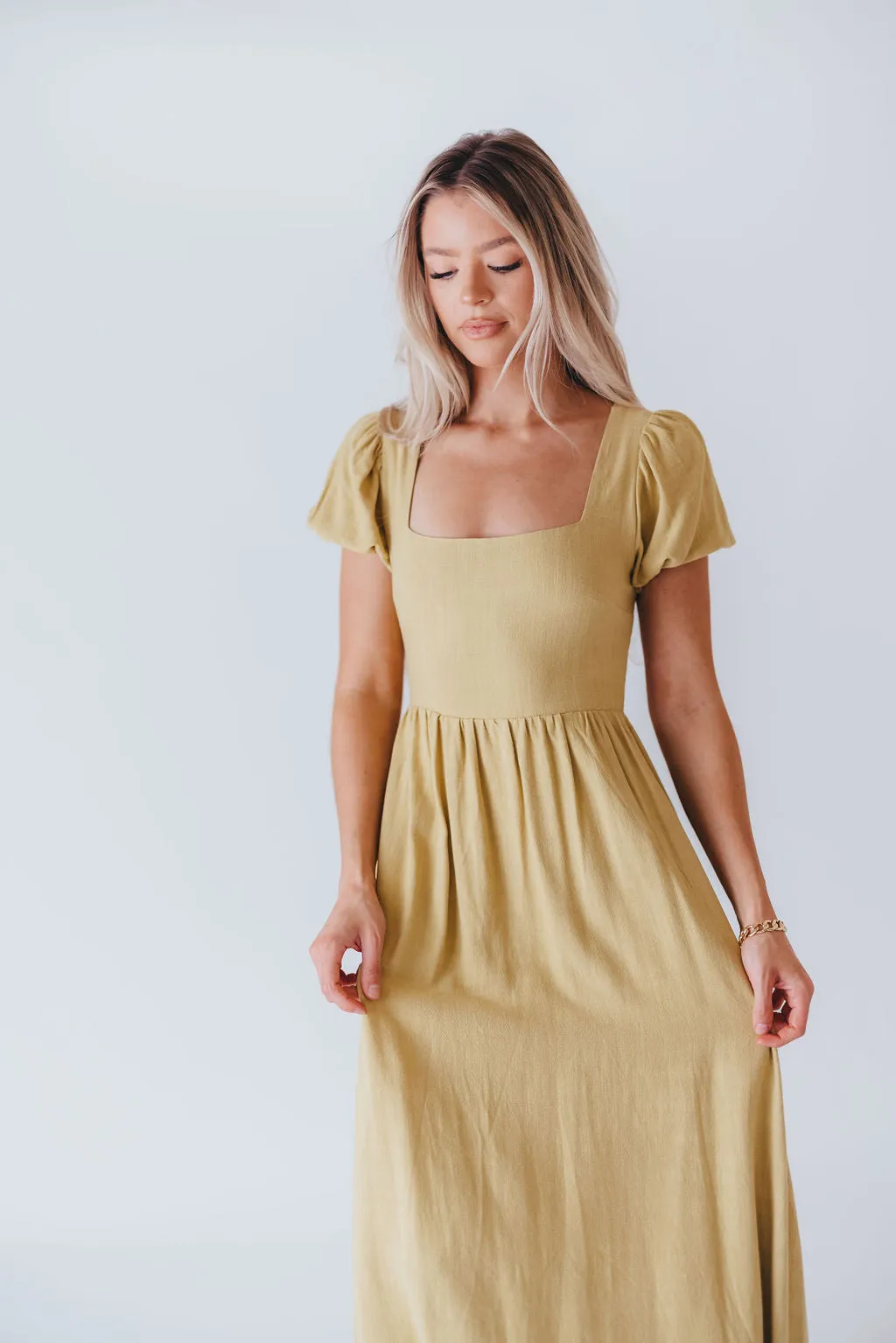 August Open Back Midi Dress in Sweet Pea - Bump Friendly sold by Worth Collective product image thumbnail 2