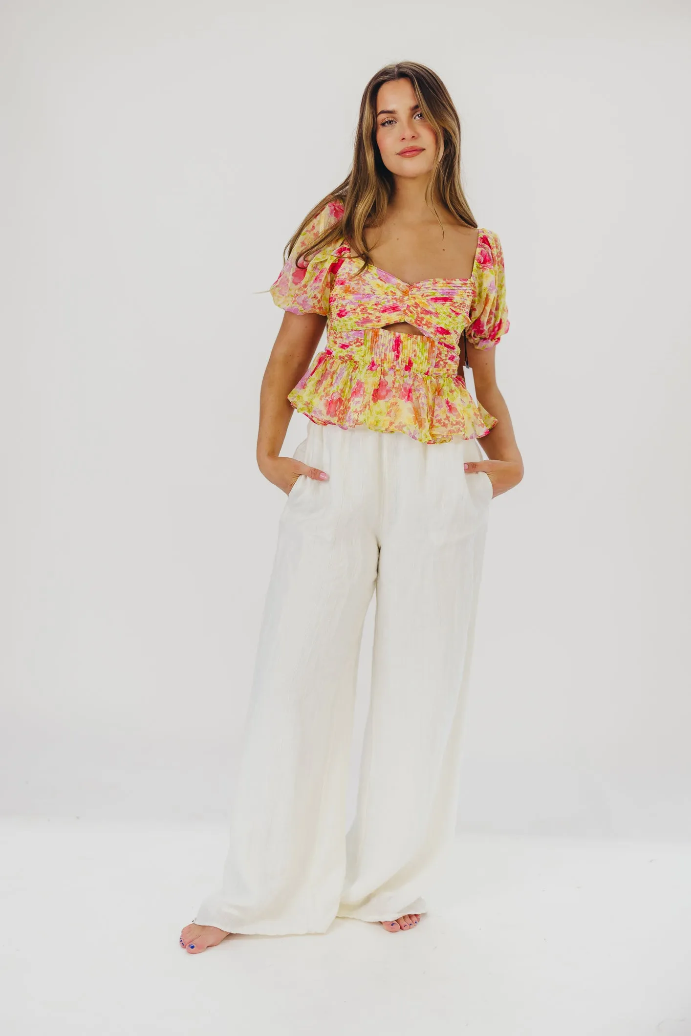 Arlet Top in Yellow Multi Floral sold by Worth Collective product image thumbnail 3