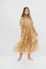 Hallie Embroidered Maxi Dress in Camel - Bump Friendly & Inclusive Sizing (S-3XL) sold by Worth Collective