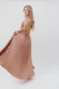Maren Pleated Halter Maxi Dress in Mauve - Bump Friendly (S-XL) sold by Worth Collective