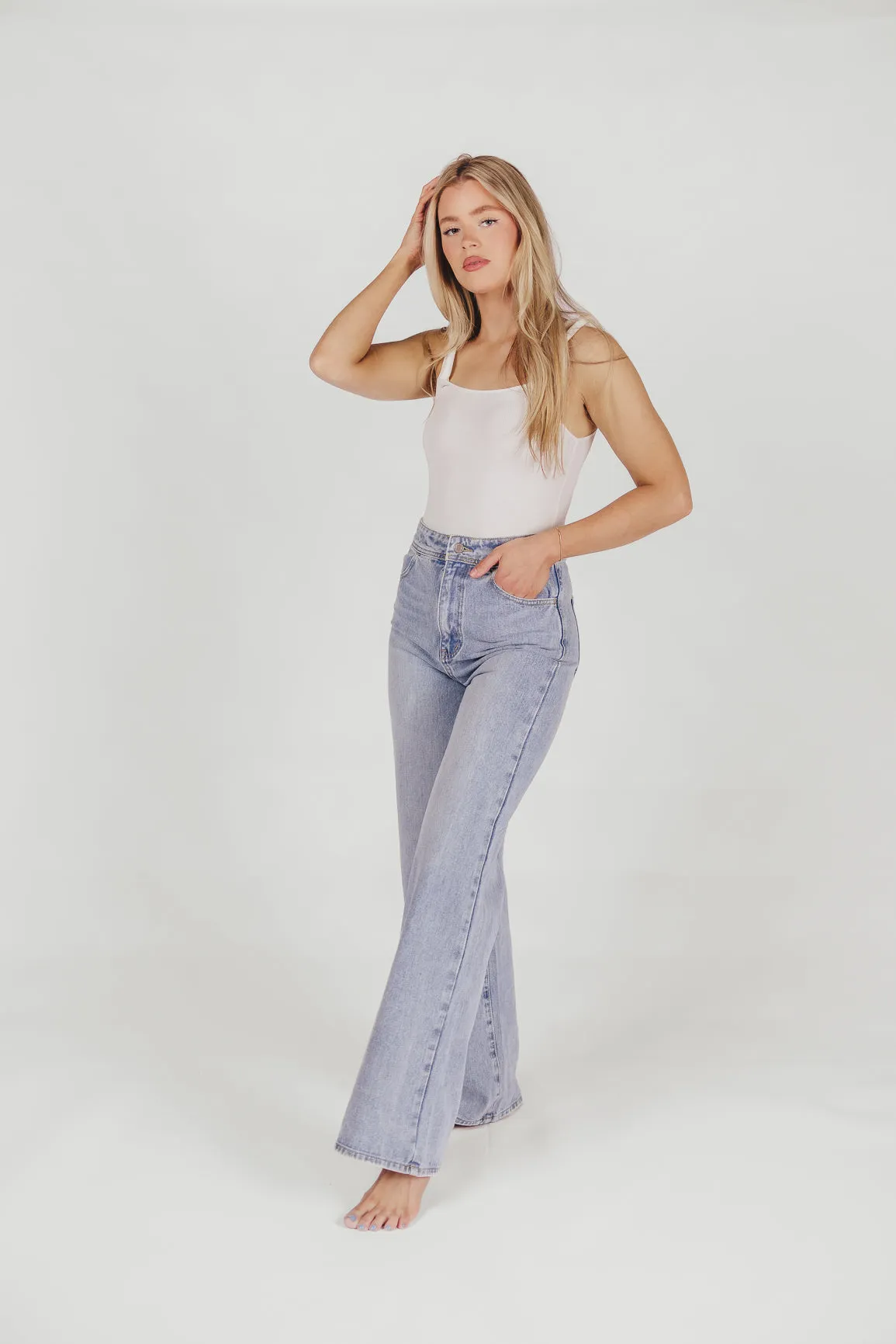 Nonchalant Wide Leg Pants in Denim sold by Worth Collective product image thumbnail 4